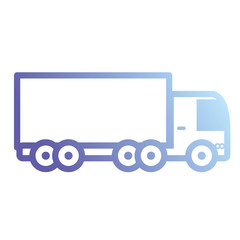 cargo truck icon over white background colorful design vector illustration
