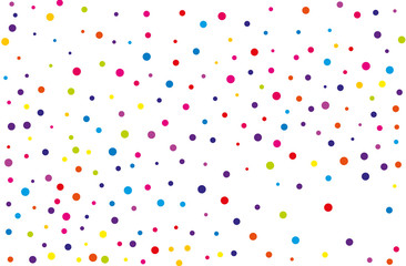 Festival pattern with color round glitter, confetti. Random, chaotic polka dot. Bright background Vector illustration. 