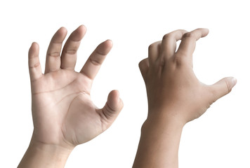 arm  young man  blood  hands Collection of high resolution  on white background