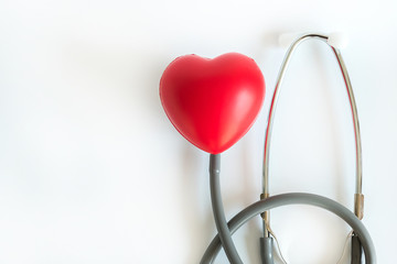 Red heart and a stethoscope Medical Equipment Healthcare medical insurance