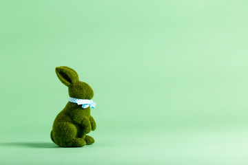 Easter holiday theme with ornamental bunny rabbit