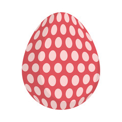 easter egg with dots  over white background colorful design vector illustration