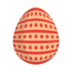 easter egg with dots  over white background colorful design vector illustration