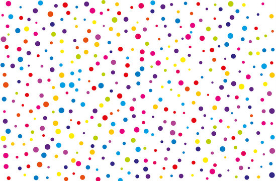 Festival pattern with color round glitter, confetti. Random, chaotic polka dot. Bright background Vector illustration. © annagolant