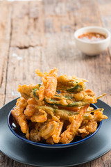 Vegetable fritters with cabbage and carrots