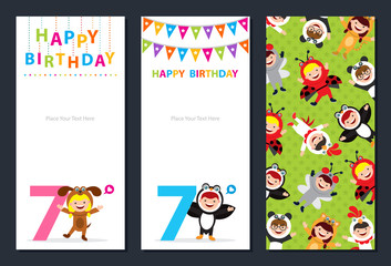 Obraz na płótnie Canvas happy birthday card template
