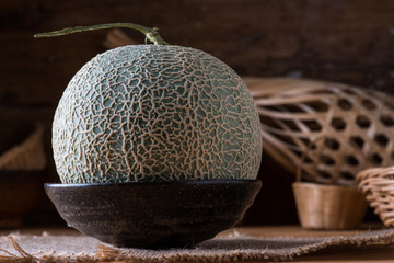 Melon on the wooden table
