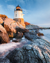 Castle Hill Lighthouse Newport Rhode Island - obrazy, fototapety, plakaty