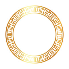 round gold frame  with ethnic design vector illustration