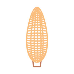 flat line  colored corn  over white background vector illustration