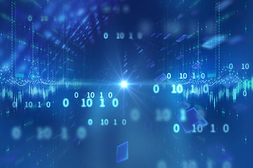 technical financial graph on technology abstract background