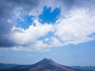 Fototapeta na wymiar Bali volcano, Agung mountain from Kintamani in Bali