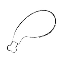 flat line monochromatic  turkey drumstick over white background vector illustration