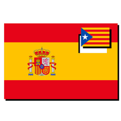Fototapeta premium スペインとカタルーニャの国旗