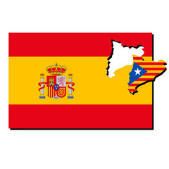 スペインとカタルーニャの国旗