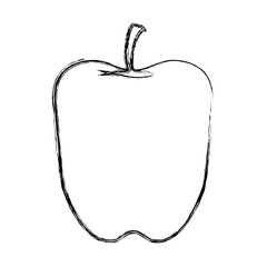 flat line uncolored  red pepper over white background vector illustration