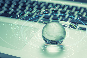 Global network concept. Digital technology.