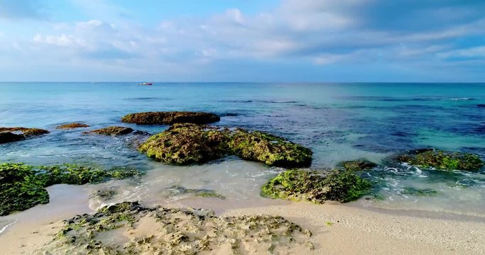 video aerial shot sea scenery