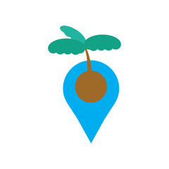 Ocean Map Logo Icon Design