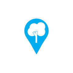 Tree Map Logo Icon Design
