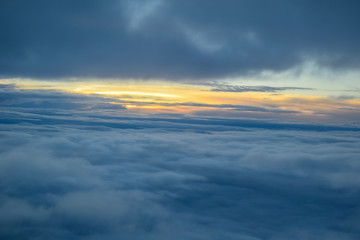 Fototapeta na wymiar Clouds from airplane 8