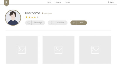 Illustration of website elements for web design