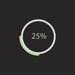 Illustration of 25 percentage 