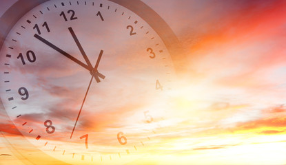 Clock in sky
