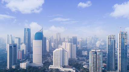 Fototapeta premium Jakarta cityscape in a beautiful day