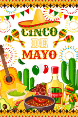 Mexican Cinco de Mayo vector fiesta poster