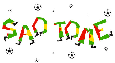Fototapeta premium Football World Flag on Funny Alphabet Set : Vector Illustration
