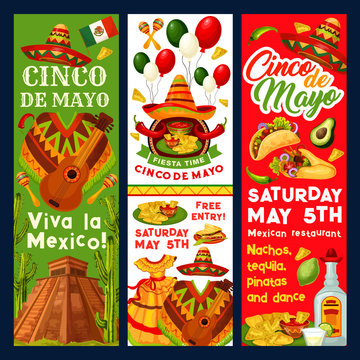 Cinco de Mayo Mexican vector fiesta invitation