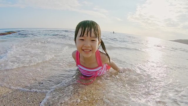 cute girl on the beach