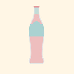 Illustration of pastel bottle icon design