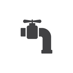 Faucet vector icon. filled flat sign for mobile concept and web design. Water tap simple solid icon. Symbol, logo illustration. Pixel perfect vector graphics