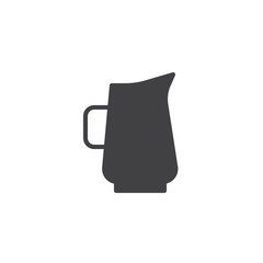 Water jug vector icon. filled flat sign for mobile concept and web design. Pitcher simple solid icon. Symbol, logo illustration. Pixel perfect vector graphics