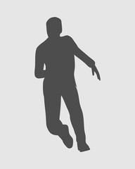 Businessman running forward. Abstract illustration. Modern lifestyle metaphor