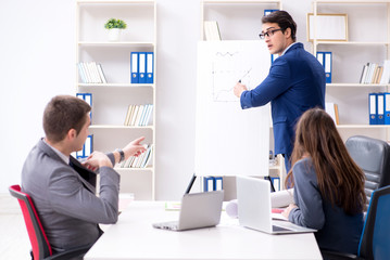 Business meeting with employees in the office