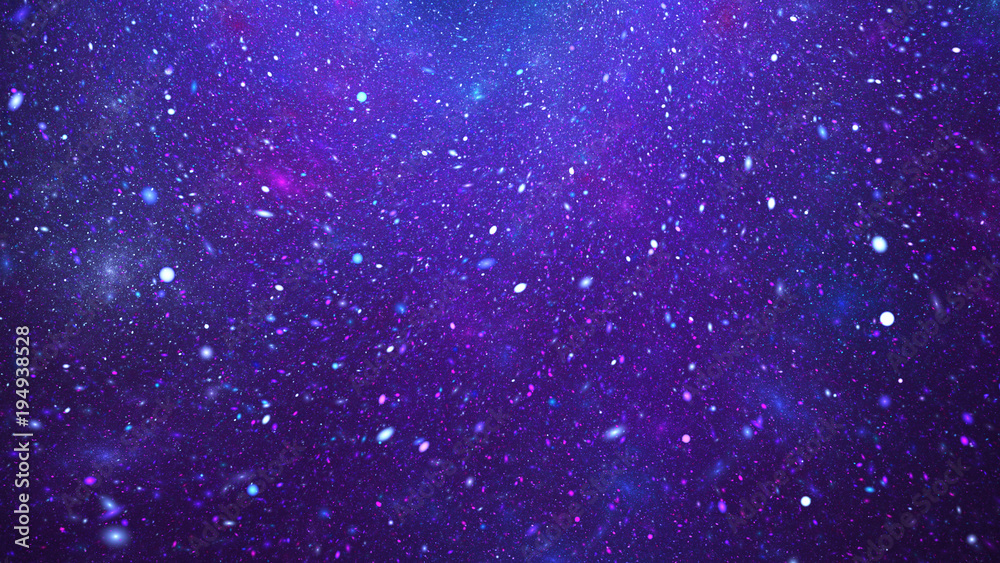 Wall mural abstract glittering texture with blue and violet particles. fantasy fractal design. digital art. 3d 