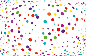 Festival pattern with color round glitter, confetti. Random, chaotic polka dot. Bright background Vector illustration.