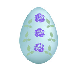 Blue easter egg with a pattern