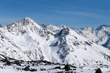 Fototapeta premium Photo landscape with Caucasian mountains