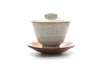 Antique tea cup isolated on white background