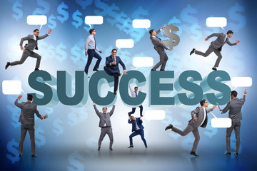 Fototapeta na wymiar Businessmen in success business concept