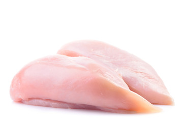 Chicken meat on white background
