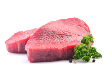 Beef steak on a white background