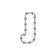 J Bone Letter Logo Icon Design