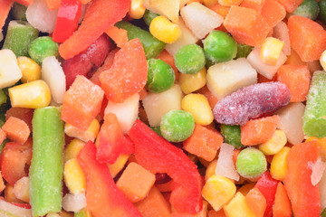 Frozen vegetables texture