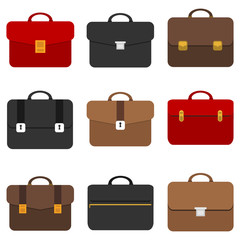 Briefcase, business briefcase. Briefcase of a businessman.