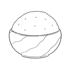vector of rice bowl